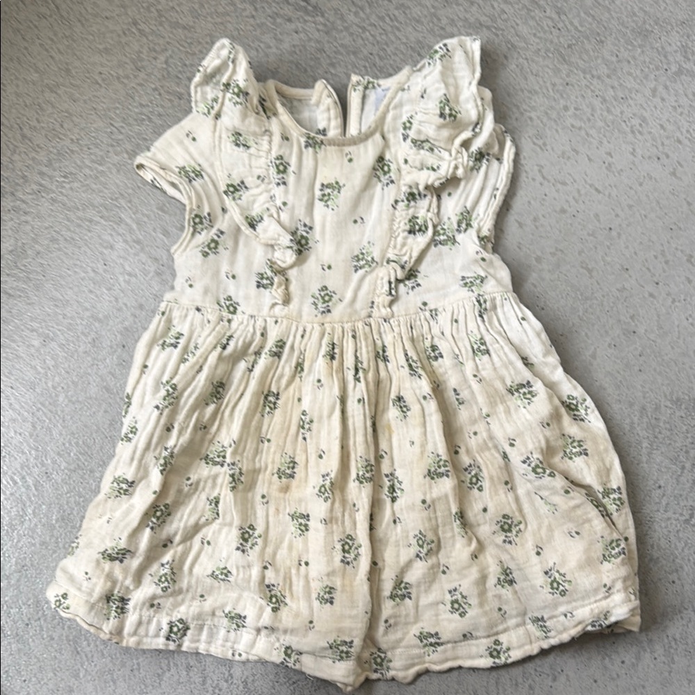 Floral Ruffle Petit Bateau Dress